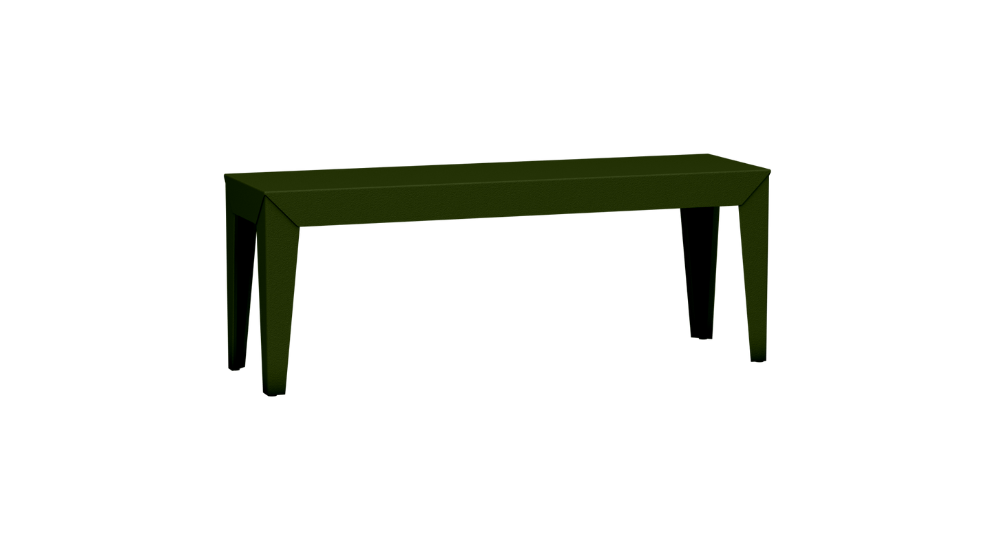 Banc rectangulaire en aluminium 120cm Zef - MATIERE GRISE - La Maison MilanaiseKaki 122Fuselés