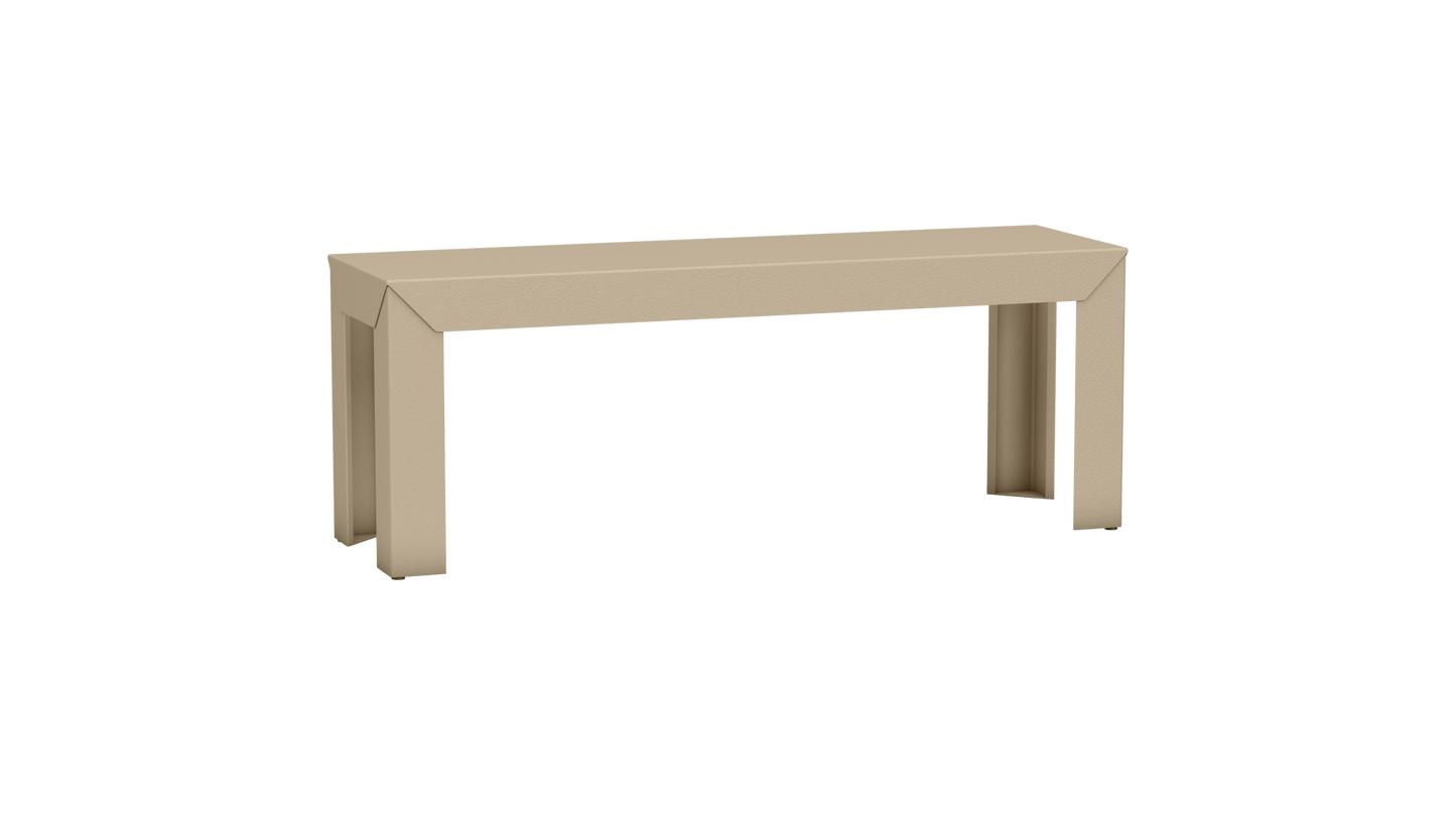 Banc rectangulaire en aluminium 120cm Zef - MATIERE GRISE - La Maison MilanaiseCrème 190Droits