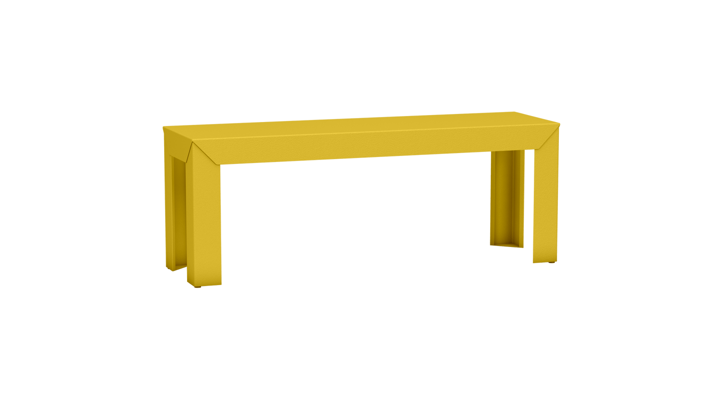 Banc rectangulaire en aluminium 120cm Zef - MATIERE GRISE - La Maison MilanaisePoussin 014Droits