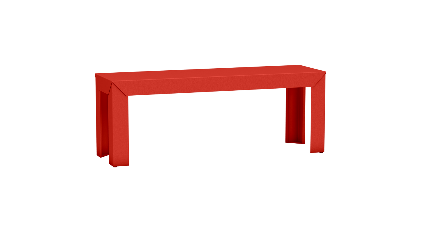 Banc rectangulaire en aluminium 120cm Zef - MATIERE GRISE - La Maison MilanaisePêche 143Droits
