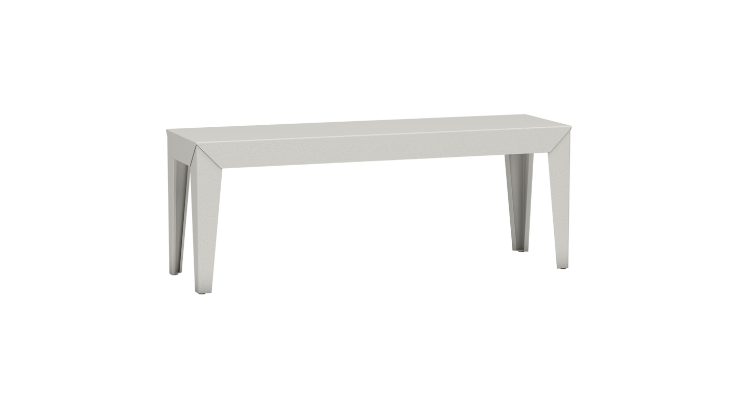 Banc rectangulaire en aluminium 120cm Zef - MATIERE GRISE - La Maison MilanaiseCraie 023Fuselés