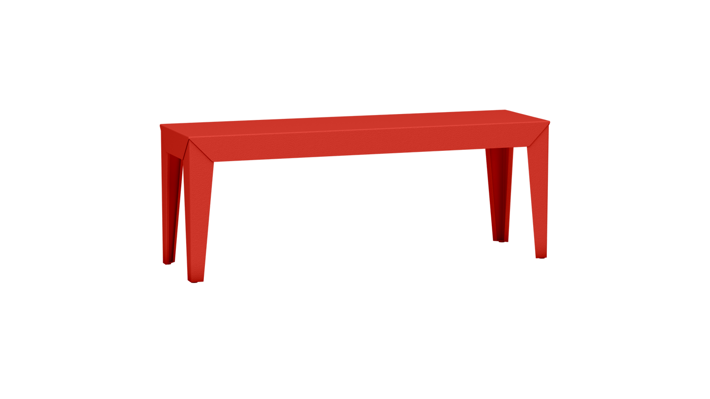 Banc rectangulaire en aluminium 120cm Zef - MATIERE GRISE - La Maison MilanaisePêche 143Fuselés