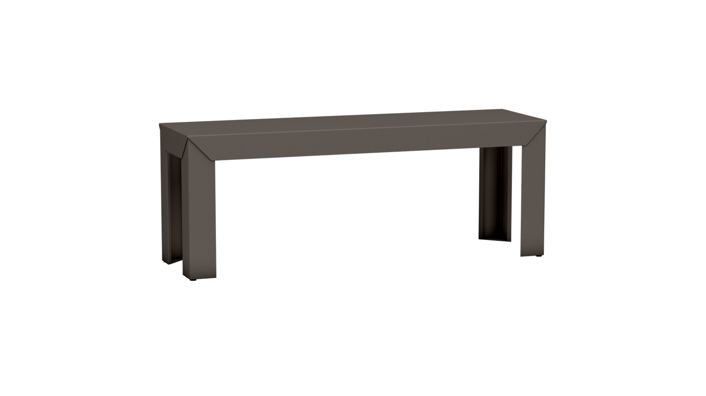 Banc rectangulaire en aluminium 120cm Zef - MATIERE GRISE - La Maison MilanaiseTaupe 192Droits