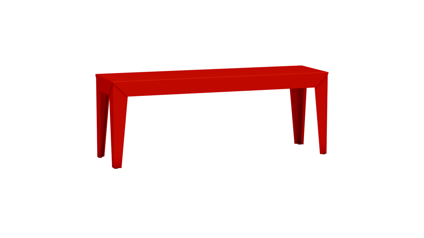 Banc rectangulaire en aluminium 120cm Zef - MATIERE GRISE - La Maison MilanaiseCorail 032Fuselés