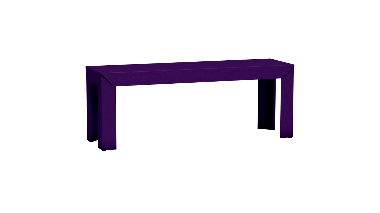 Banc rectangulaire en aluminium 120cm Zef - MATIERE GRISE - La Maison MilanaiseUltra Violet 172Droits
