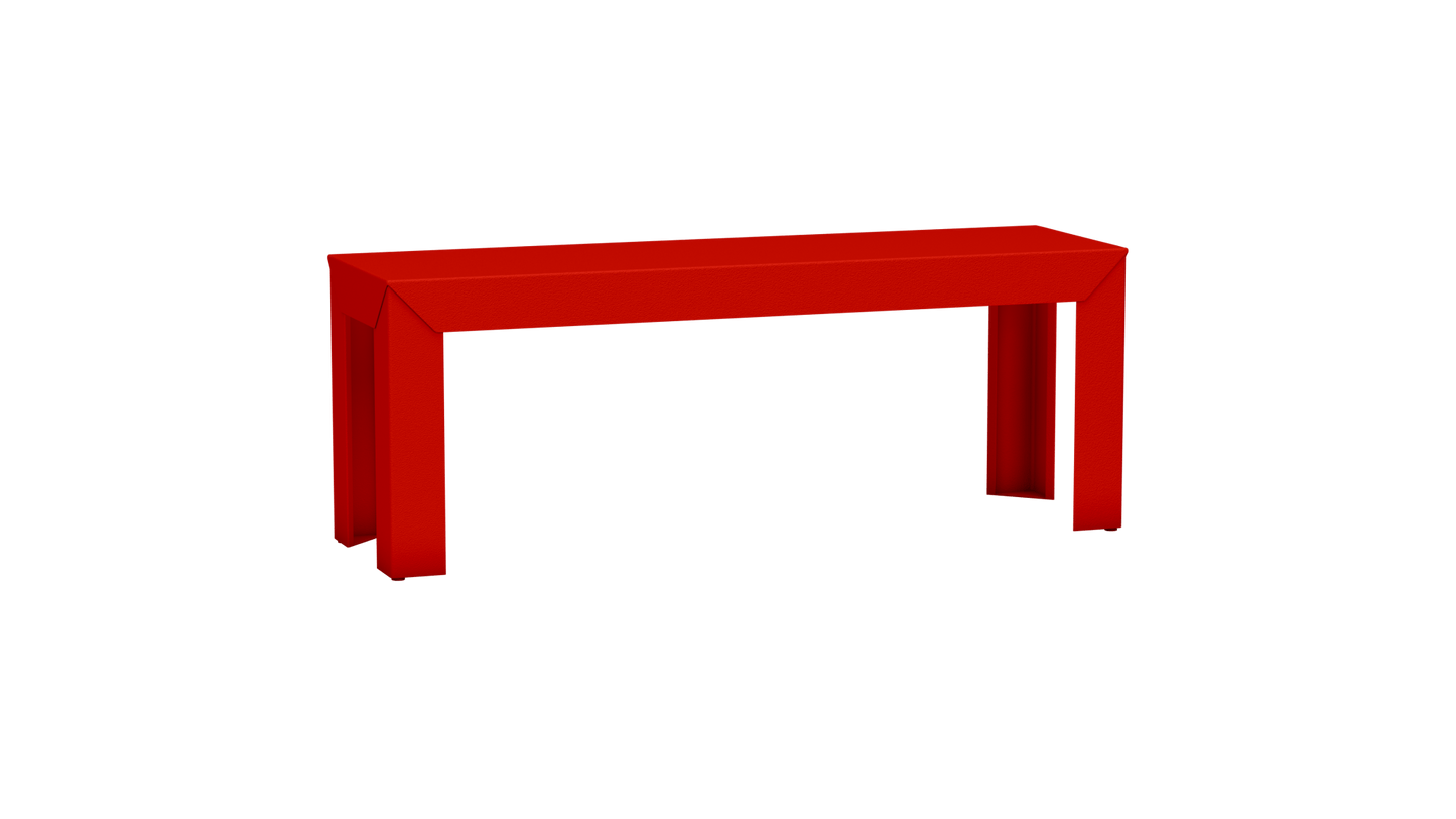 Banc rectangulaire en aluminium 120cm Zef - MATIERE GRISE - La Maison MilanaiseCorail 032Droits