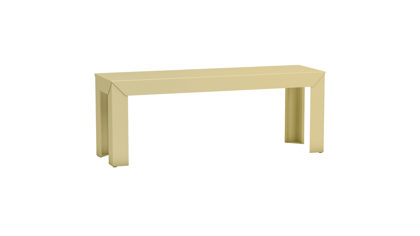 Banc rectangulaire en aluminium 120cm Zef - MATIERE GRISE - La Maison MilanaiseChampagne 231Droits