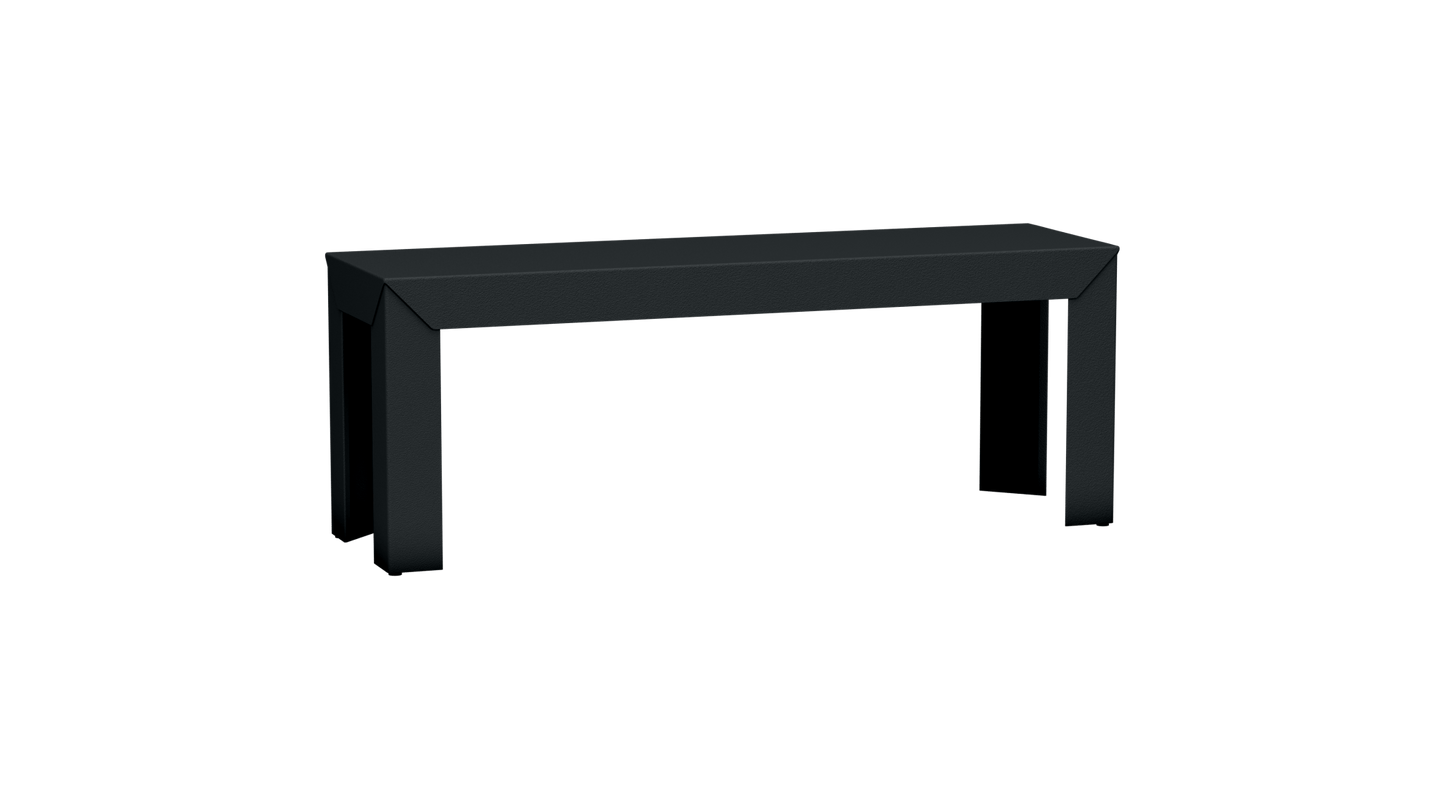 Banc rectangulaire en aluminium 120cm Zef - MATIERE GRISE - La Maison MilanaiseAnthracite 222Droits