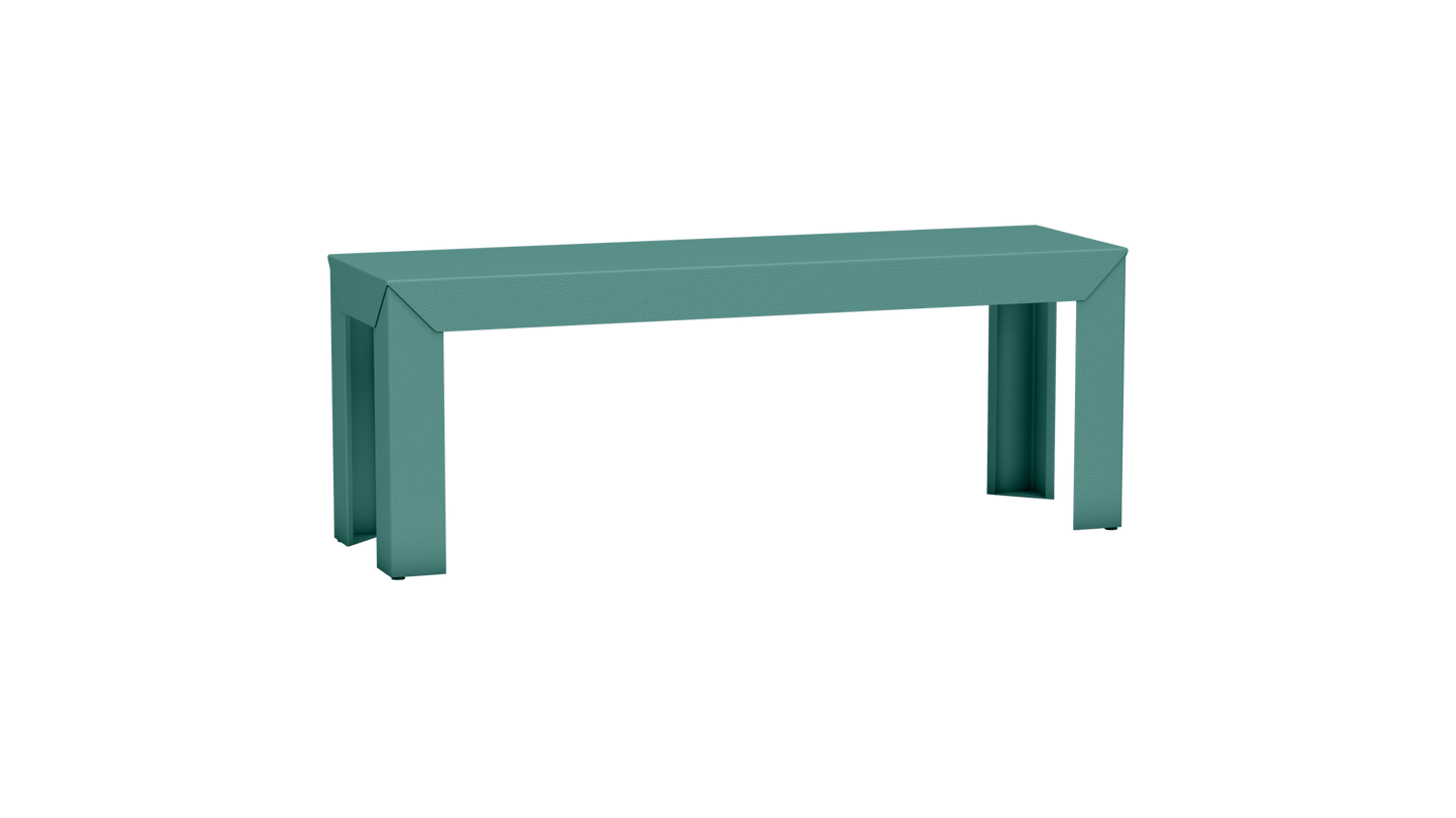 Banc rectangulaire en aluminium 120cm Zef - MATIERE GRISE - La Maison MilanaiseCeladon 006Droits