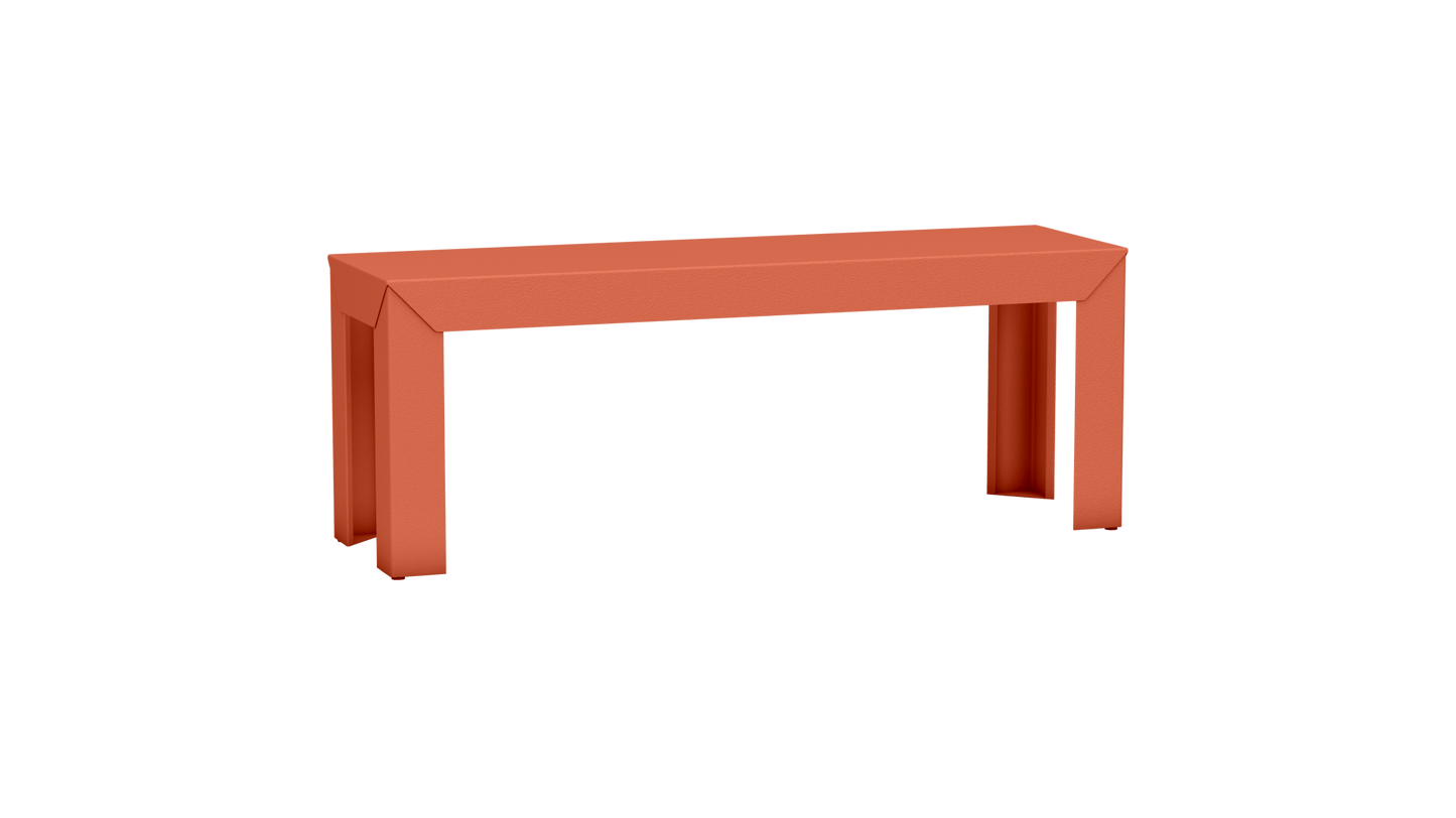 Banc rectangulaire en aluminium 120cm Zef - MATIERE GRISE - La Maison MilanaiseOrange givré 144Droits