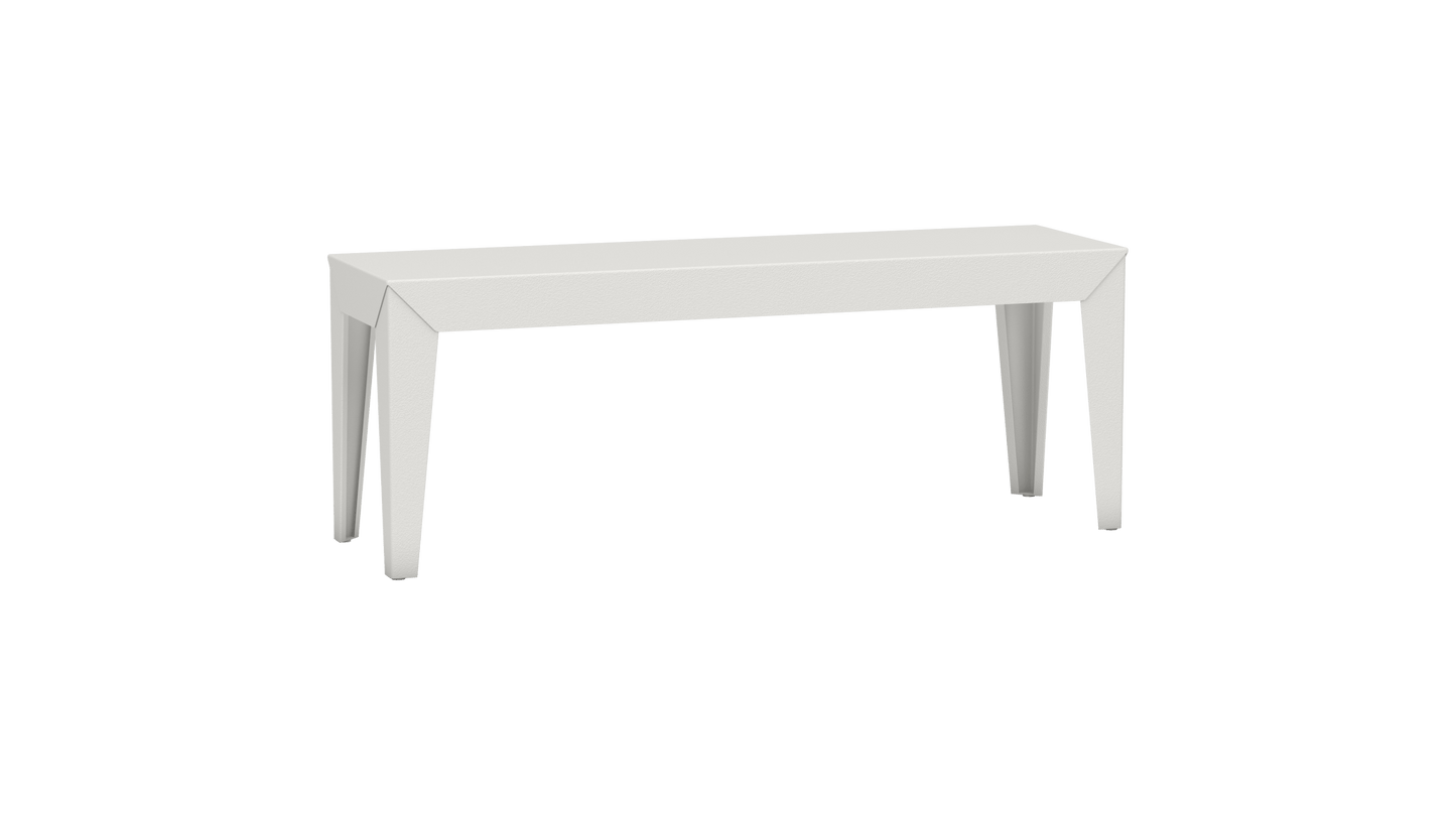 Banc rectangulaire en aluminium 120cm Zef - MATIERE GRISE - La Maison MilanaiseBlanc 001Fuselés