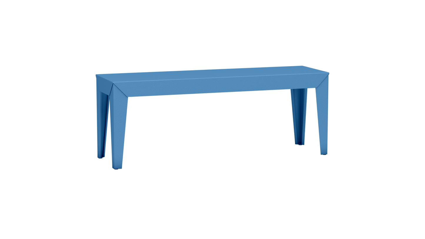 Banc rectangulaire en aluminium 120cm Zef - MATIERE GRISE - La Maison MilanaiseAzur 111Fuselés