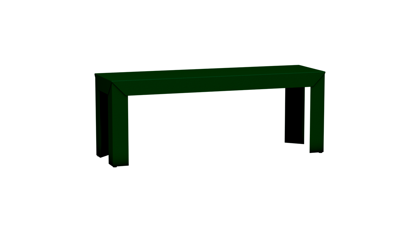 Banc rectangulaire en aluminium 120cm Zef - MATIERE GRISE - La Maison MilanaiseCanopée 124Droits