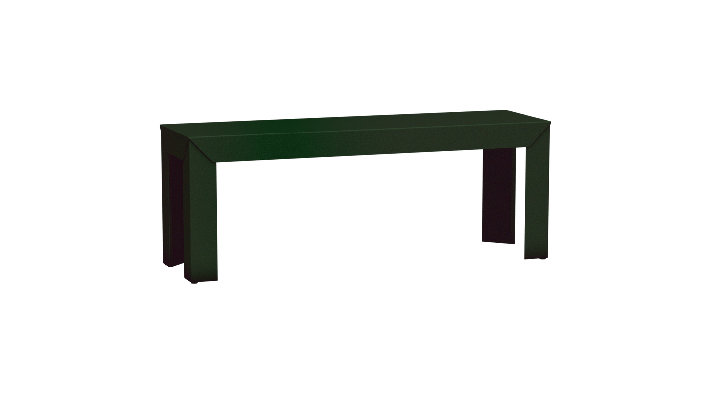 Banc rectangulaire en aluminium 120cm Zef - MATIERE GRISE - La Maison MilanaiseJekyll 123Droits