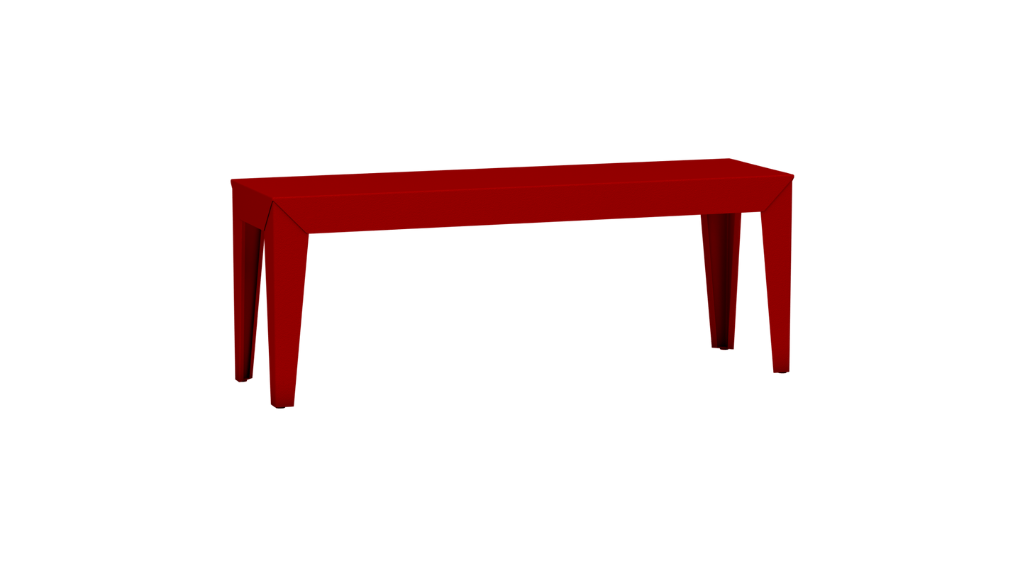 Banc rectangulaire en aluminium 120cm Zef - MATIERE GRISE - La Maison MilanaiseVermillon 012Fuselés