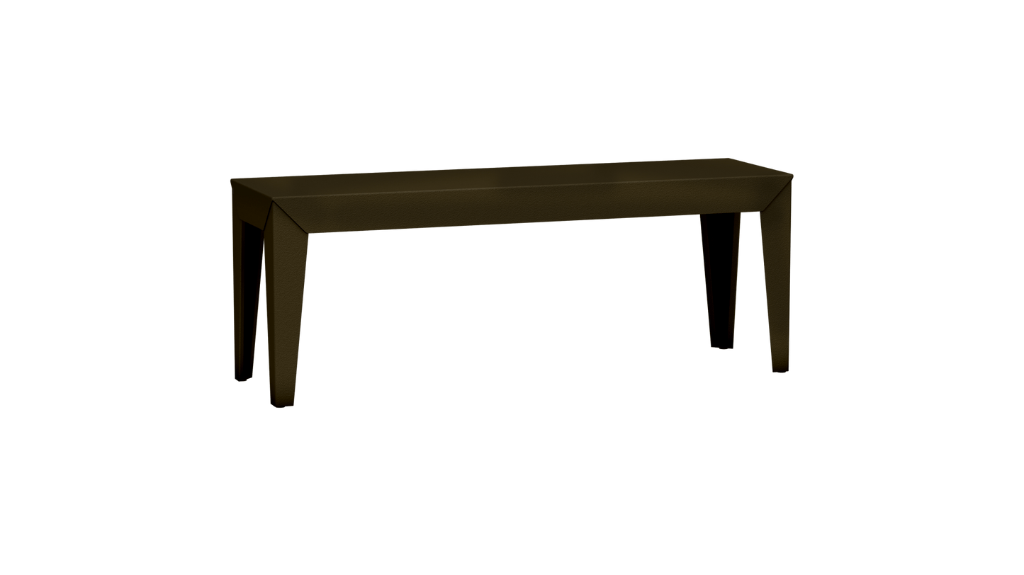 Banc rectangulaire en aluminium 120cm Zef - MATIERE GRISE - La Maison MilanaiseBrut Vernis fumé 241Fuselés