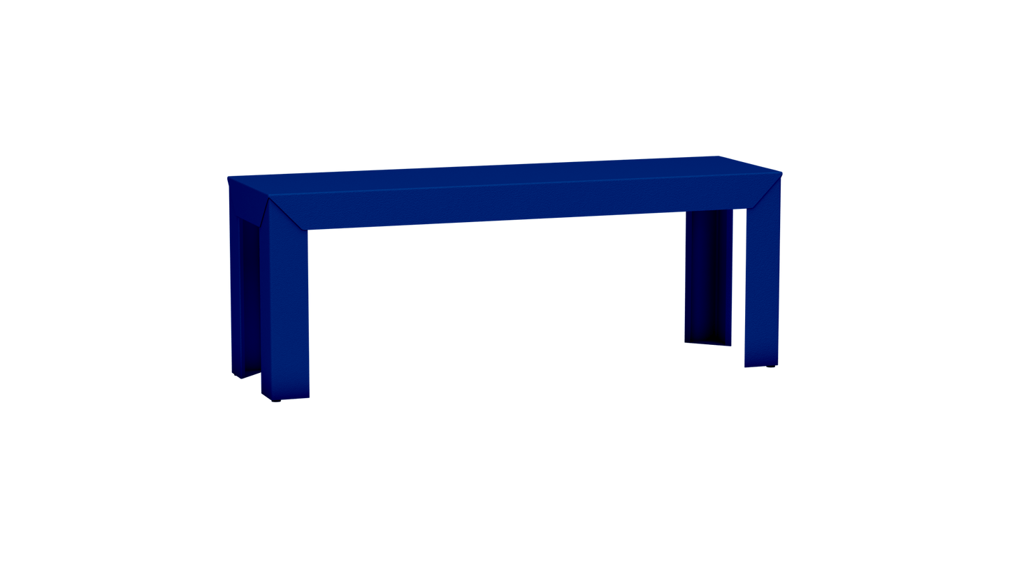 Banc rectangulaire en aluminium 120cm Zef - MATIERE GRISE - La Maison MilanaiseBleu pur 112Droits