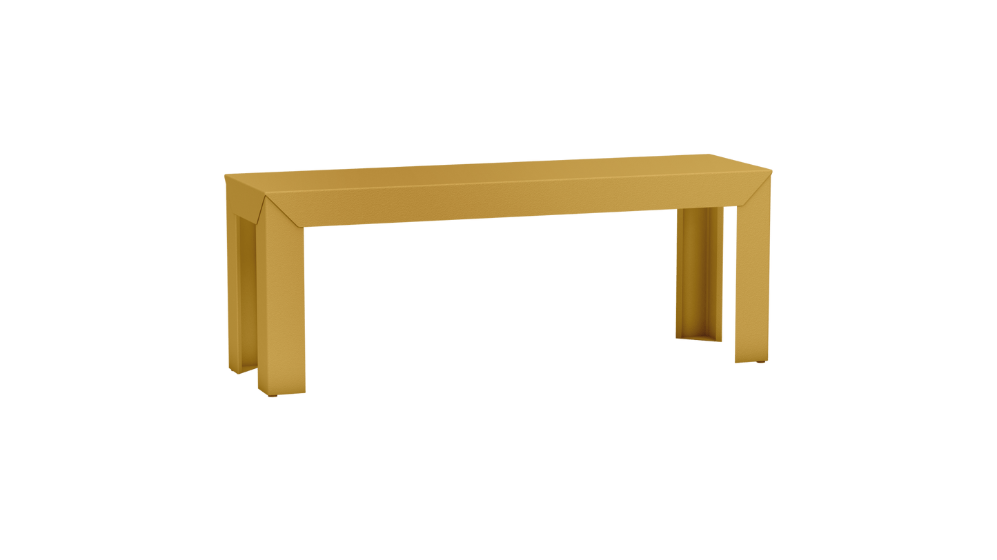 Banc rectangulaire en aluminium 120cm Zef - MATIERE GRISE - La Maison MilanaiseLaiton 230Droits
