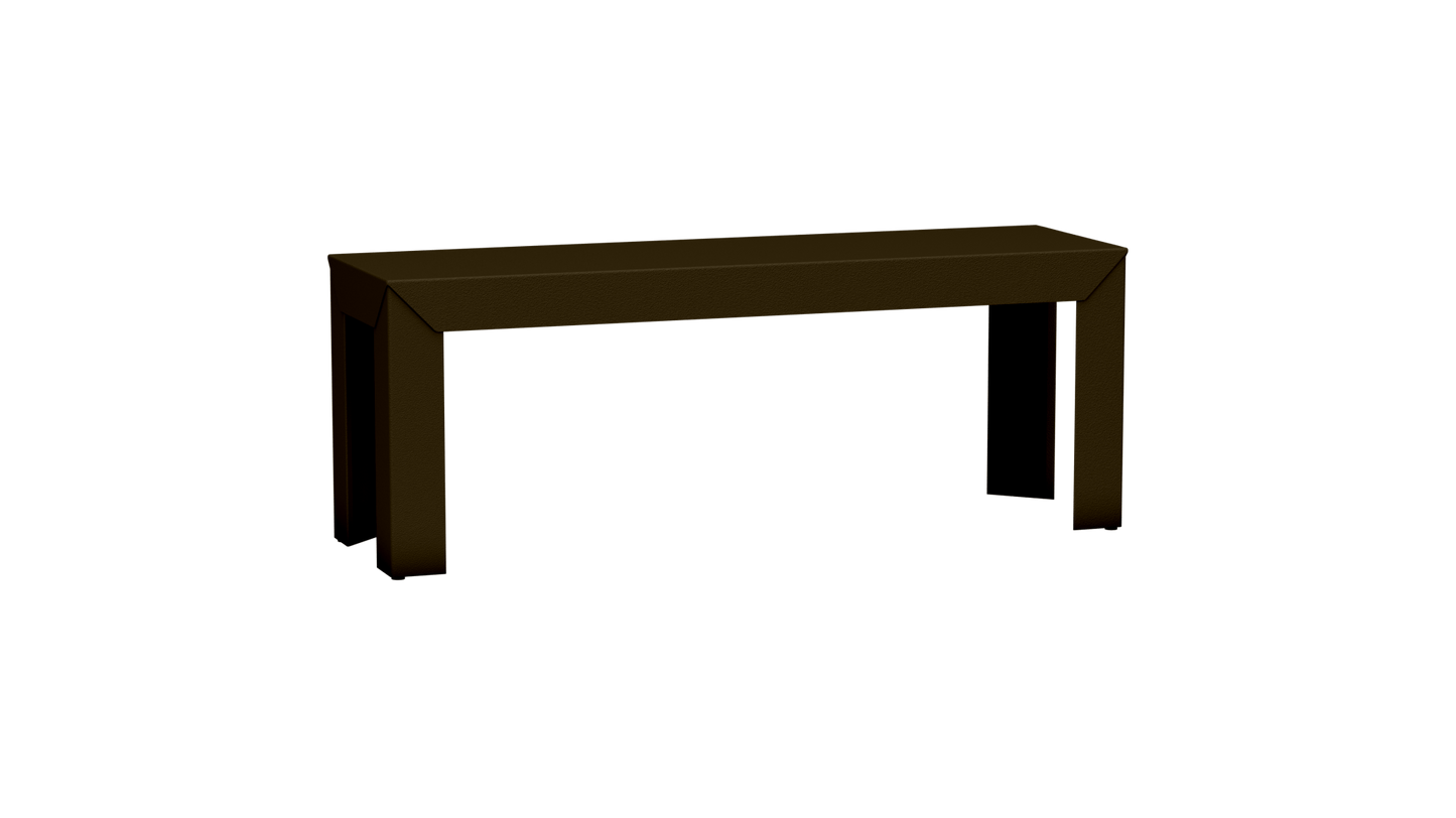 Banc rectangulaire en aluminium 120cm Zef - MATIERE GRISE - La Maison MilanaiseBronze 181Droits