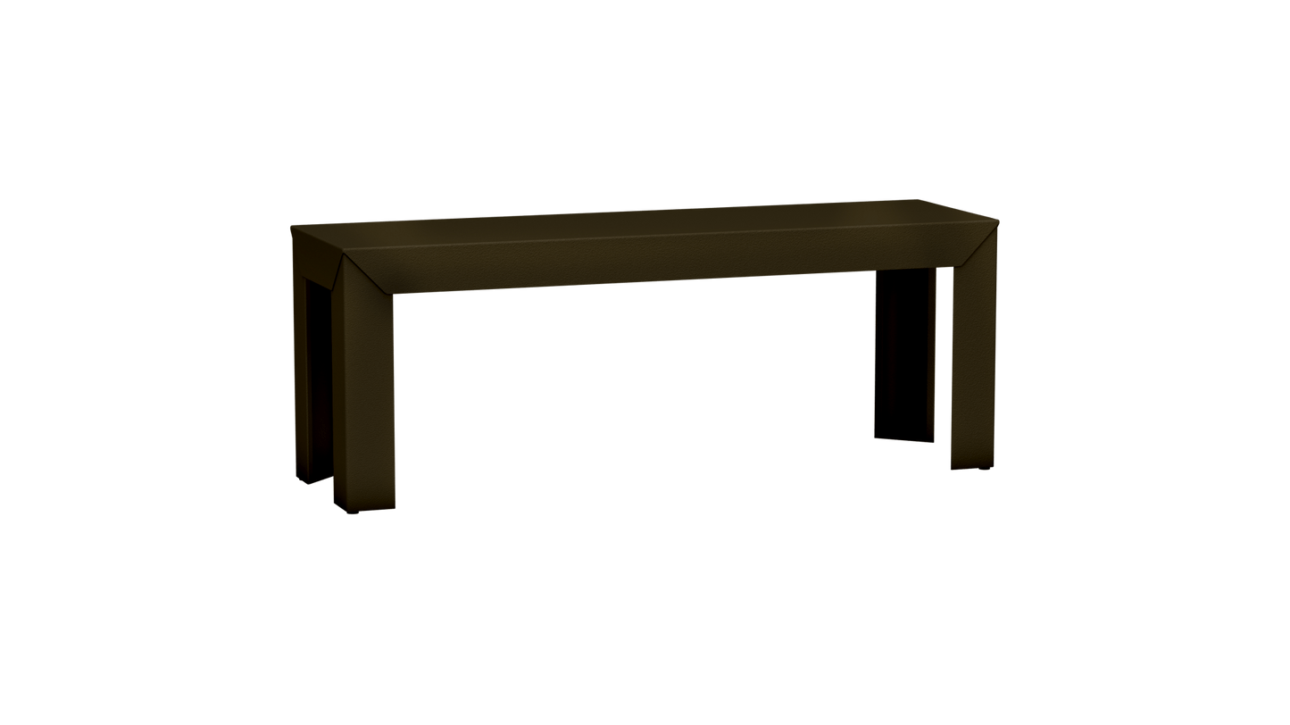 Banc rectangulaire en aluminium 120cm Zef - MATIERE GRISE - La Maison MilanaiseBrut Vernis fumé 241Droits