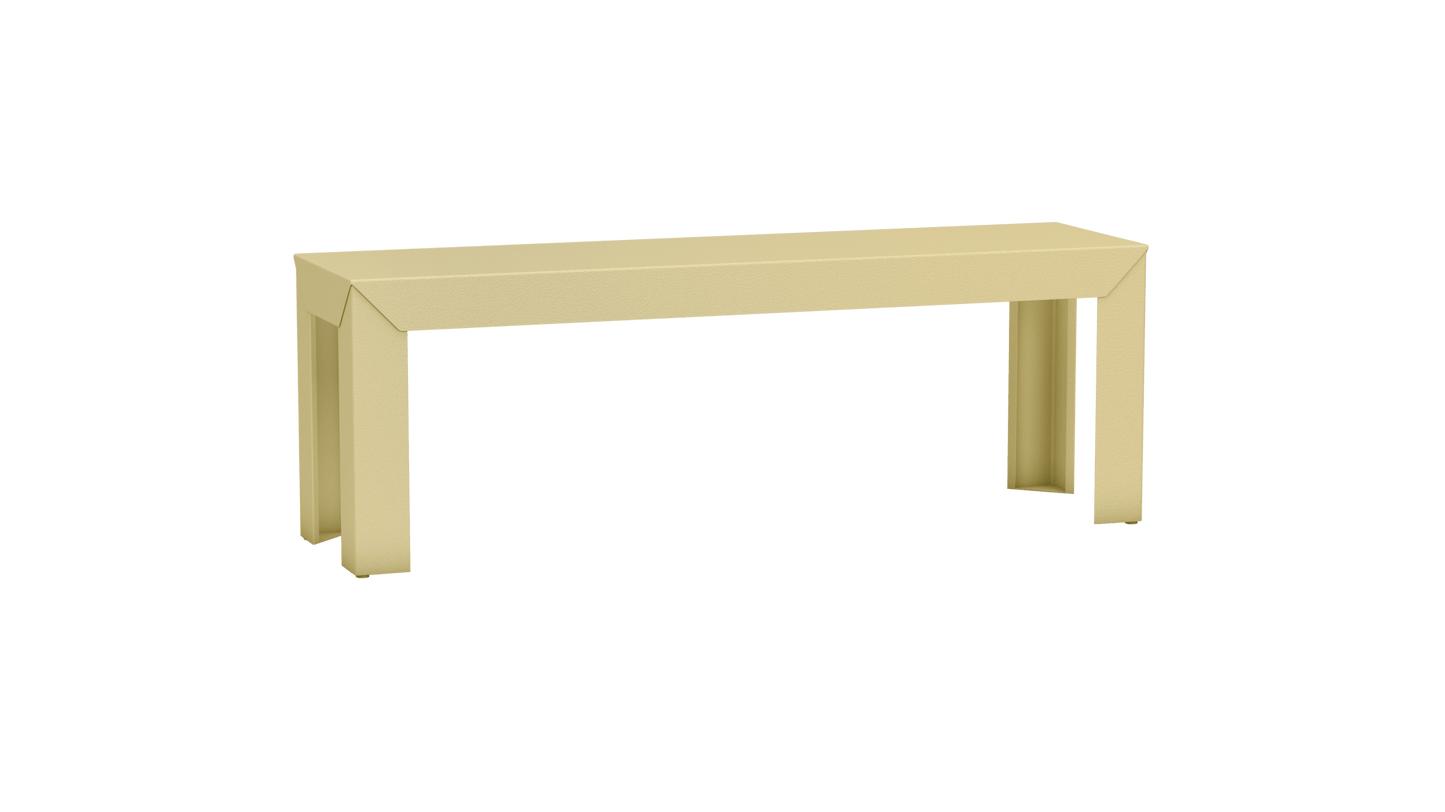 Banc rectangulaire en aluminium 130cm Zef - MATIERE GRISE - La Maison MilanaiseChampagne 231Droits