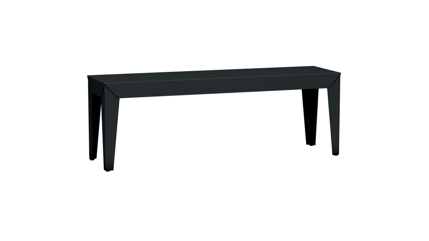 Banc rectangulaire en aluminium 130cm Zef - MATIERE GRISE - La Maison MilanaiseAnthracite 222Fuselés
