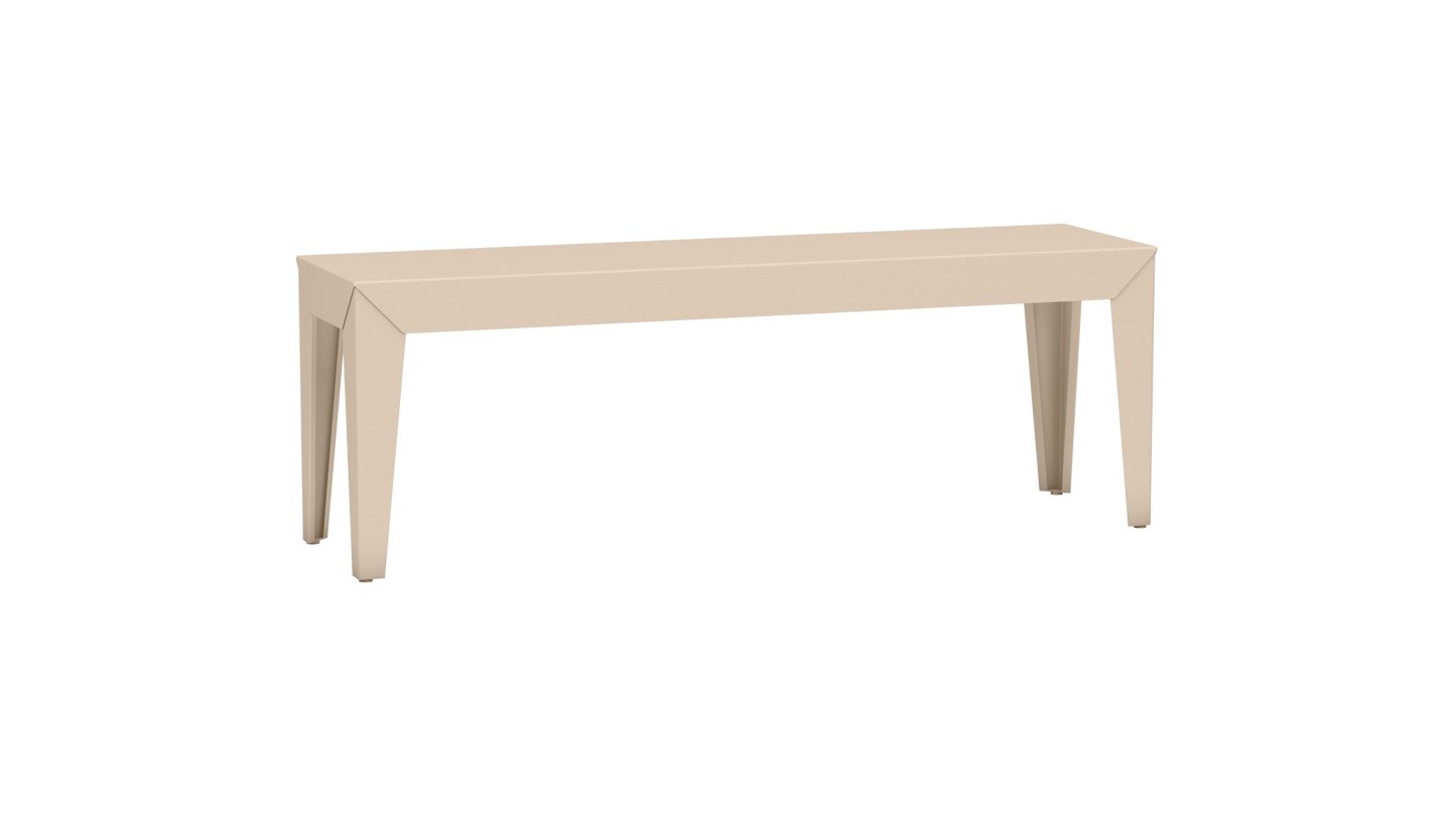 Banc rectangulaire en aluminium 130cm Zef - MATIERE GRISE - La Maison MilanaiseEggshell 161Fuselés