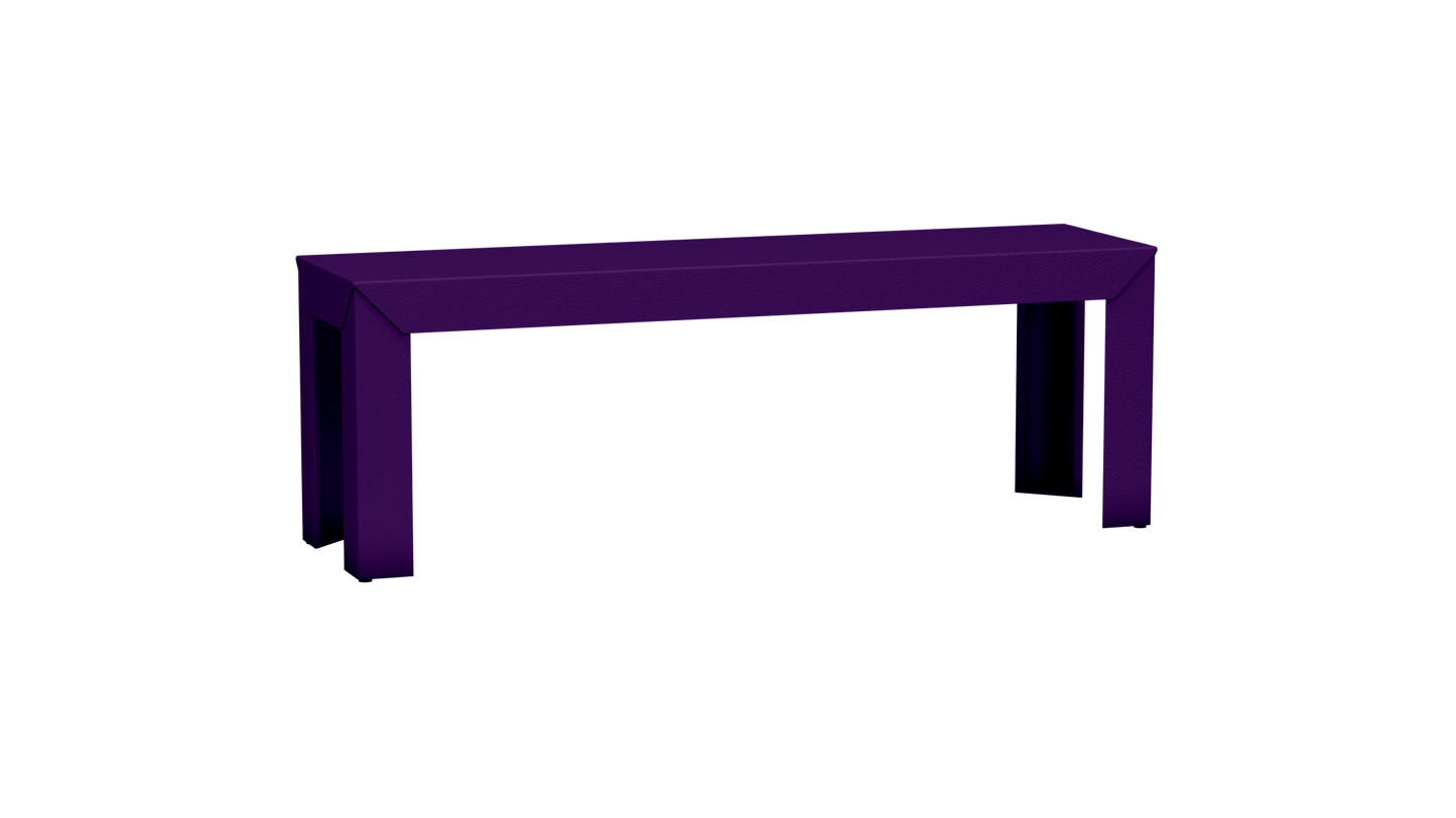 Banc rectangulaire en aluminium 130cm Zef - MATIERE GRISE - La Maison MilanaiseUltra Violet 172Droits
