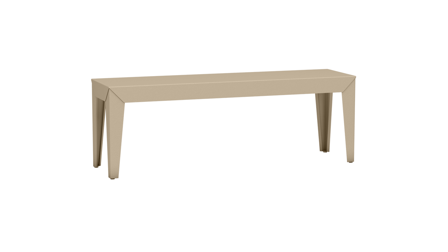 Banc rectangulaire en aluminium 130cm Zef - MATIERE GRISE - La Maison MilanaiseCrème 190Fuselés