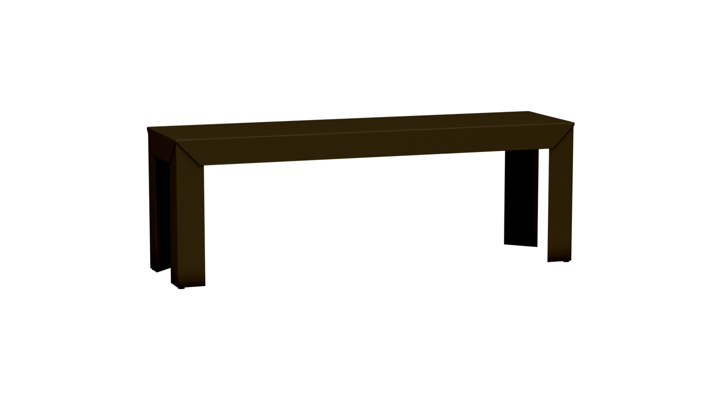 Banc rectangulaire en aluminium 130cm Zef - MATIERE GRISE - La Maison MilanaiseBronze 181Droits