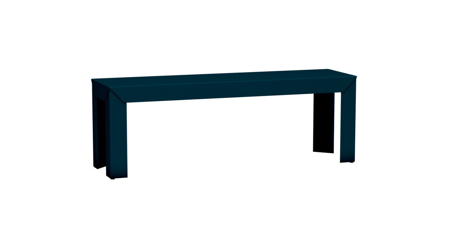 Banc rectangulaire en aluminium 130cm Zef - MATIERE GRISE - La Maison MilanaiseCanard 115Droits
