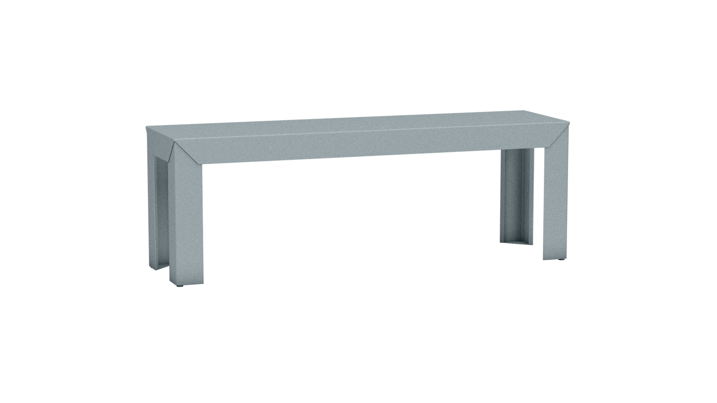 Banc rectangulaire en aluminium 130cm Zef - MATIERE GRISE - La Maison MilanaiseNuage 002Droits