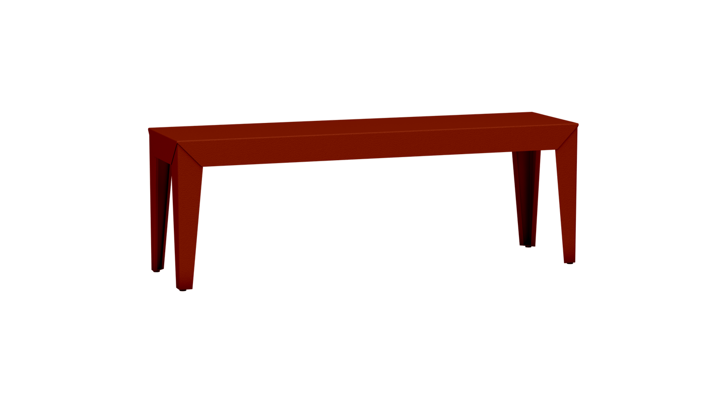 Banc rectangulaire en aluminium 130cm Zef - MATIERE GRISE - La Maison MilanaiseTerracotta 142Fuselés
