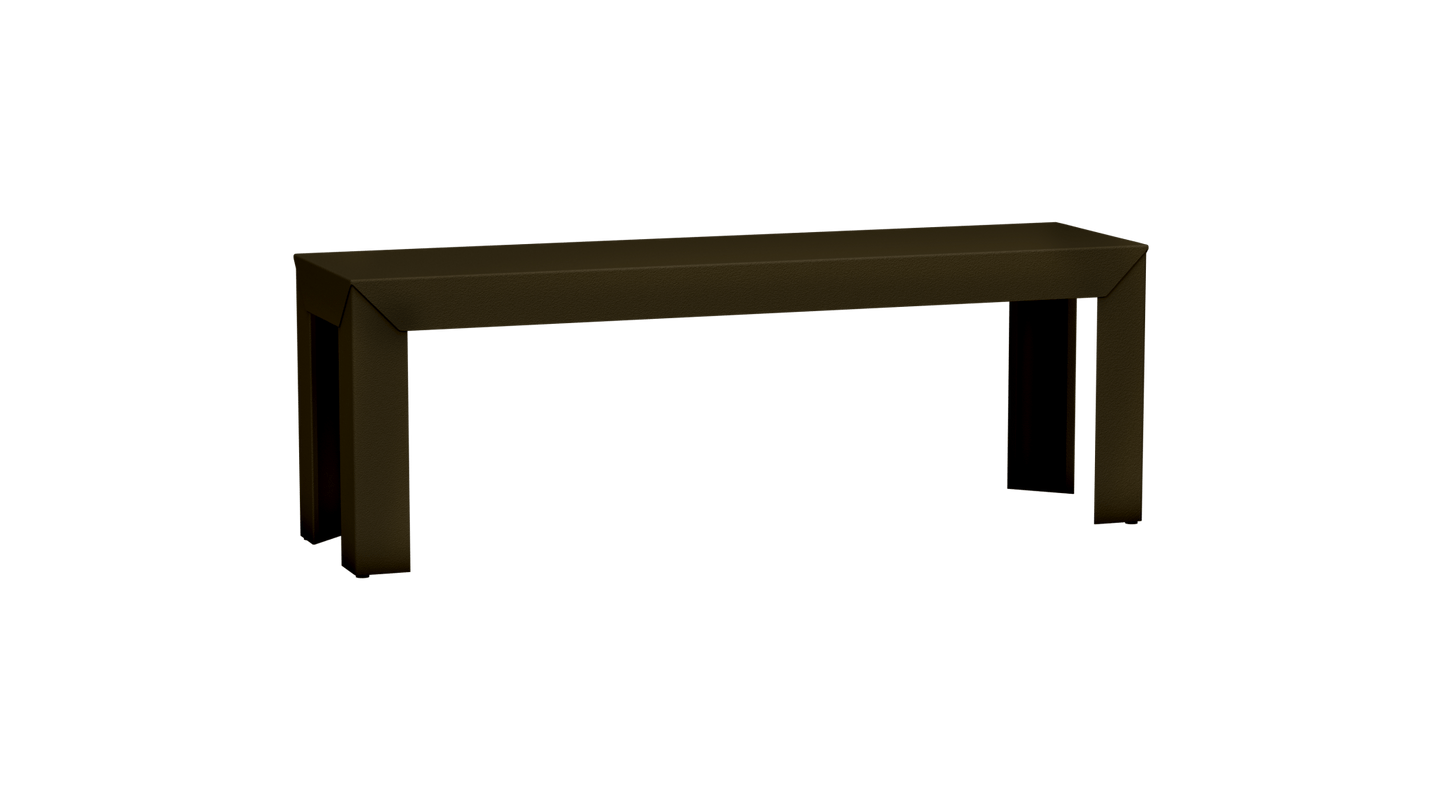 Banc rectangulaire en aluminium 130cm Zef - MATIERE GRISE - La Maison MilanaiseBrut Vernis fumé 241Droits