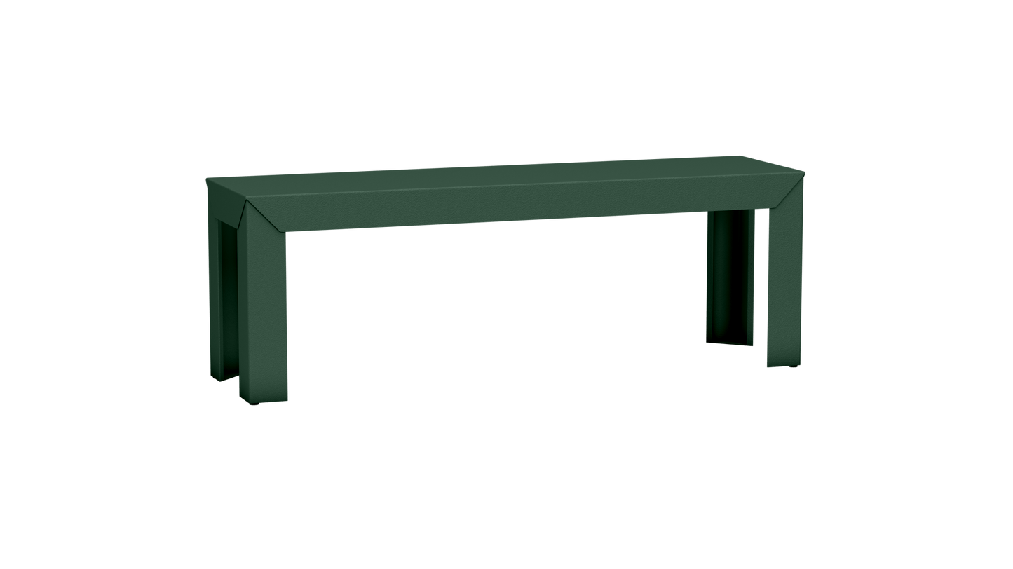 Banc rectangulaire en aluminium 130cm Zef - MATIERE GRISE - La Maison MilanaiseOlive 121Droits