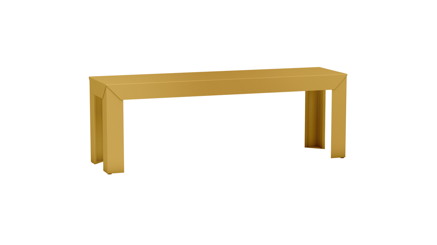 Banc rectangulaire en aluminium 130cm Zef - MATIERE GRISE - La Maison MilanaiseLaiton 230Droits