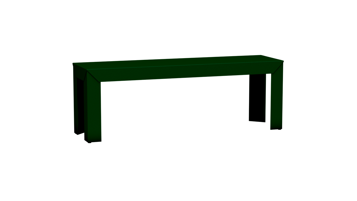 Banc rectangulaire en aluminium 130cm Zef - MATIERE GRISE - La Maison MilanaiseCanopée 124Droits