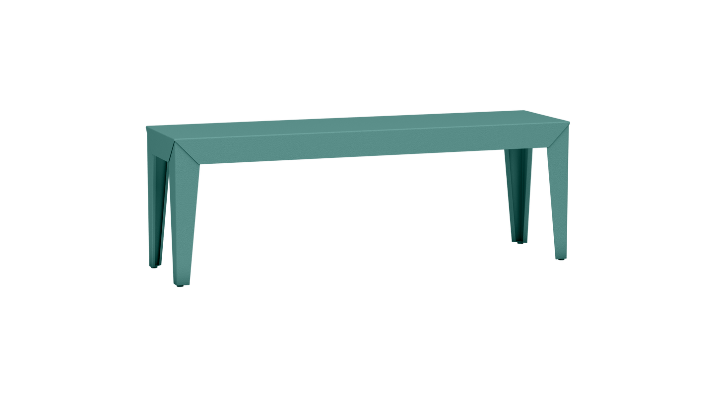 Banc rectangulaire en aluminium 130cm Zef - MATIERE GRISE - La Maison MilanaiseCeladon 006Fuselés