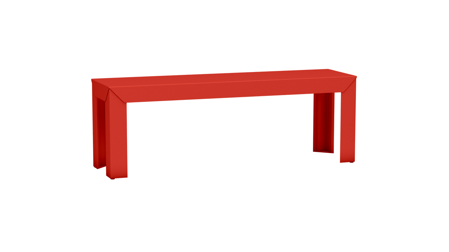 Banc rectangulaire en aluminium 130cm Zef - MATIERE GRISE - La Maison MilanaisePêche 143Droits