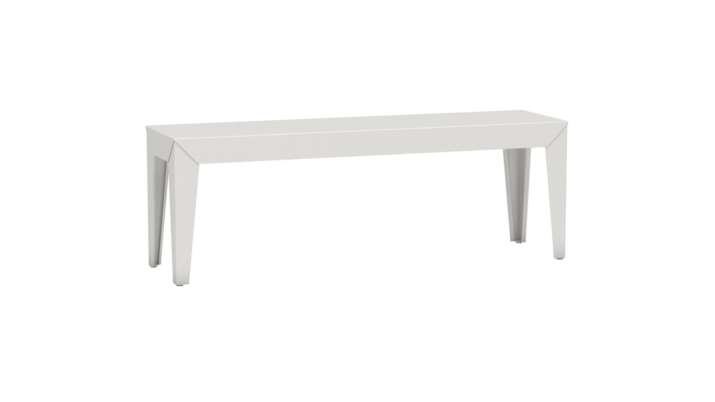 Banc rectangulaire en aluminium 130cm Zef - MATIERE GRISE - La Maison MilanaiseBlanc 001Fuselés