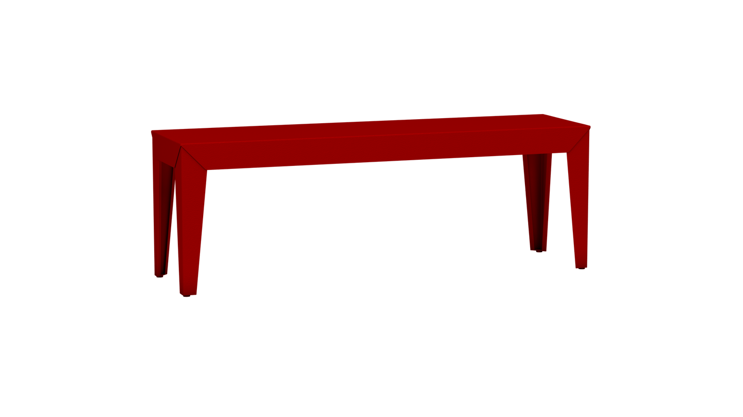 Banc rectangulaire en aluminium 130cm Zef - MATIERE GRISE - La Maison MilanaiseVermillon 012Fuselés