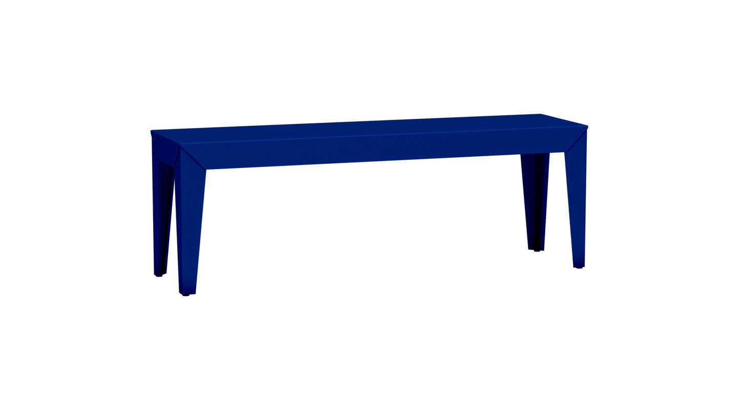 Banc rectangulaire en aluminium 130cm Zef - MATIERE GRISE - La Maison MilanaiseBleu pur 112Fuselés