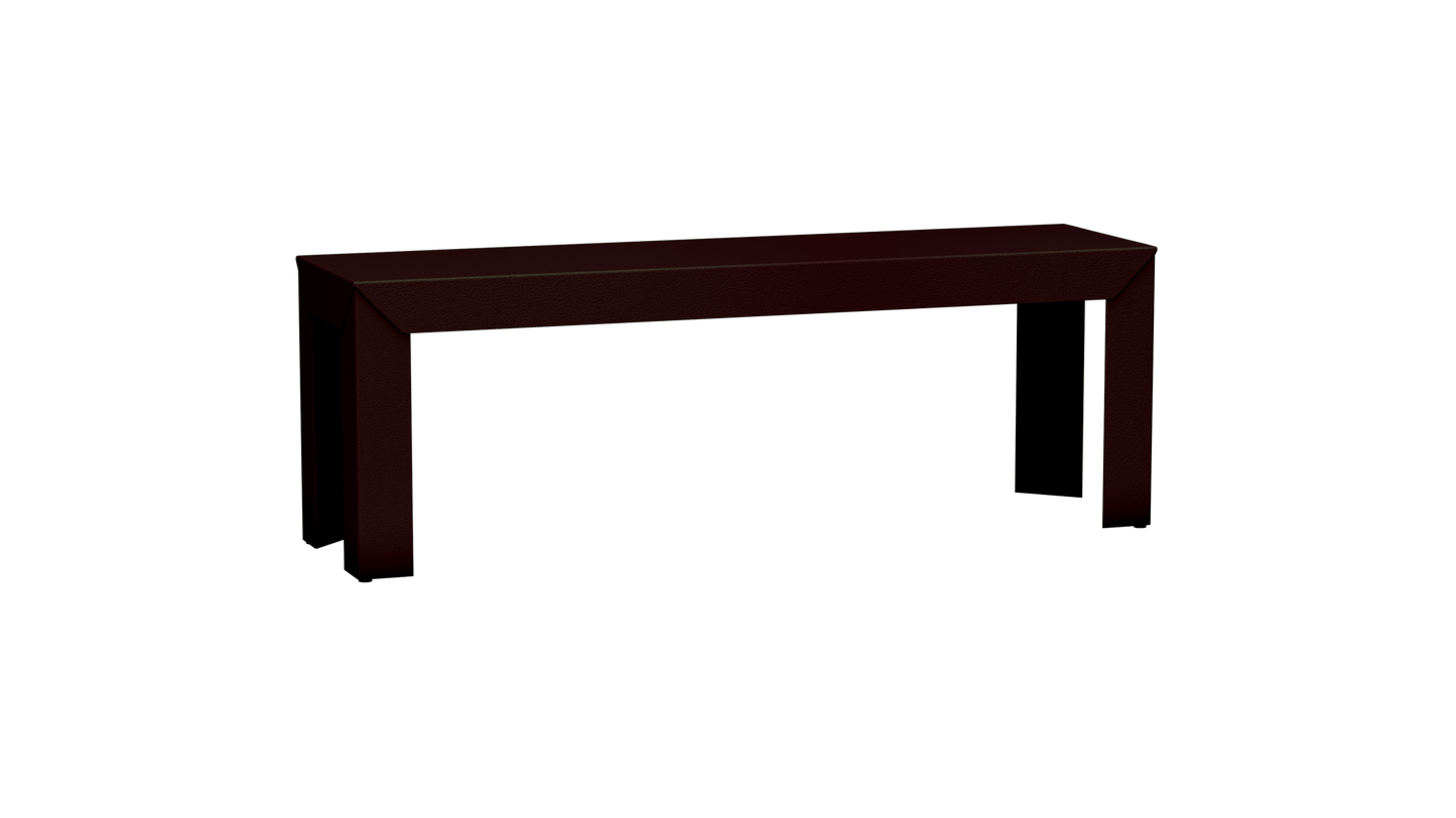 Banc rectangulaire en aluminium 130cm Zef - MATIERE GRISE - La Maison MilanaiseViolet de Mars 171Droits