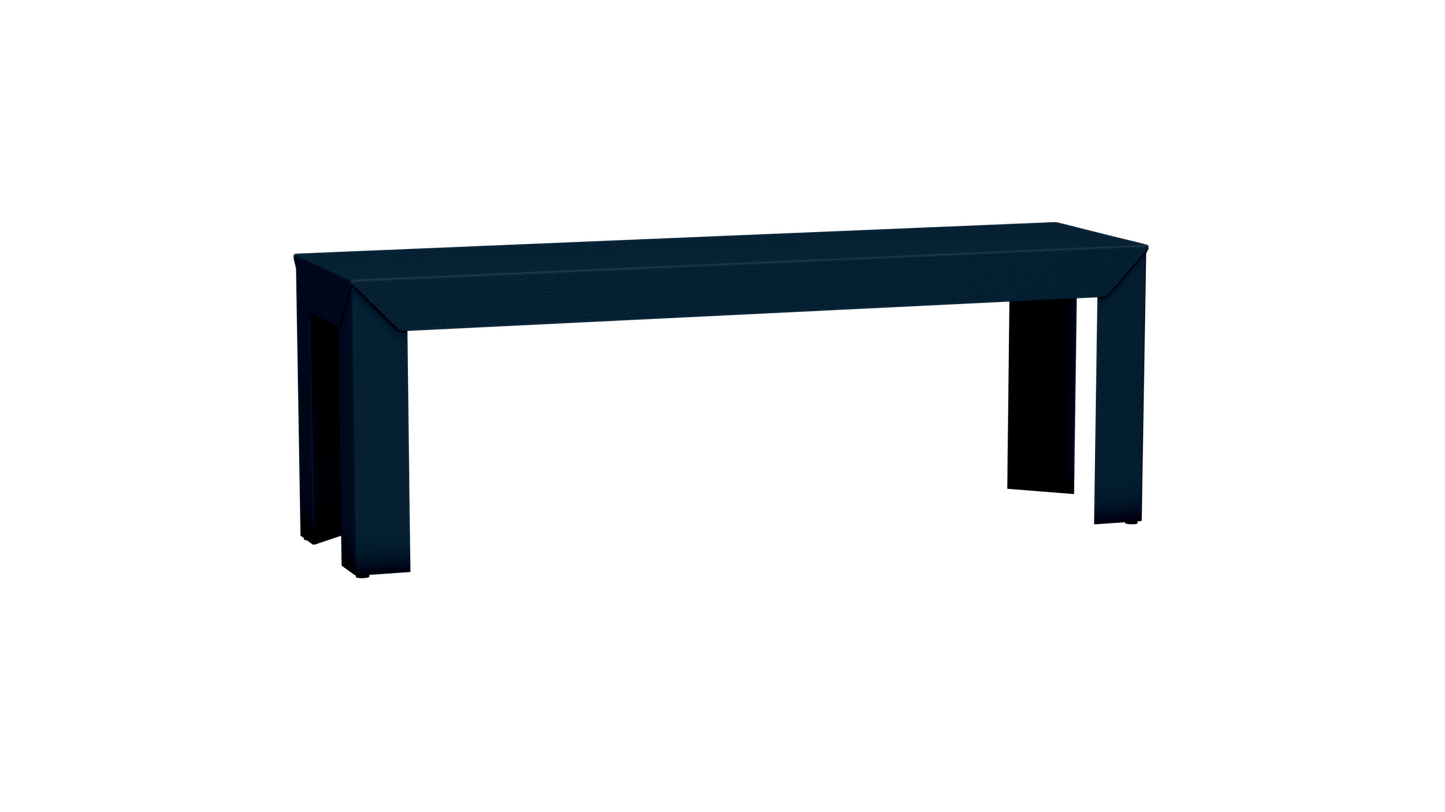 Banc rectangulaire en aluminium 130cm Zef - MATIERE GRISE - La Maison MilanaiseDenim 007Droits