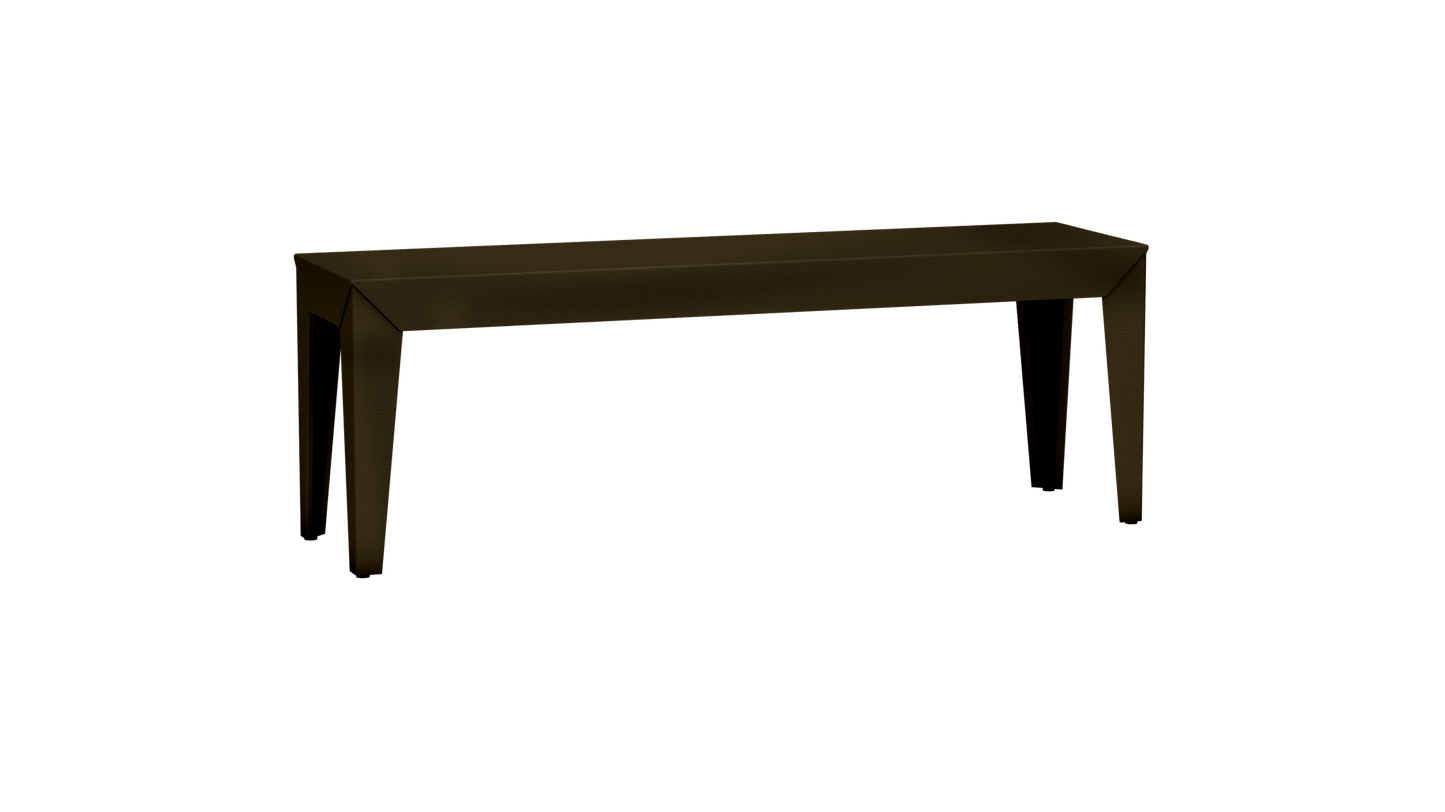 Banc rectangulaire en aluminium 130cm Zef - MATIERE GRISE - La Maison MilanaiseBrut Vernis fumé 241Fuselés