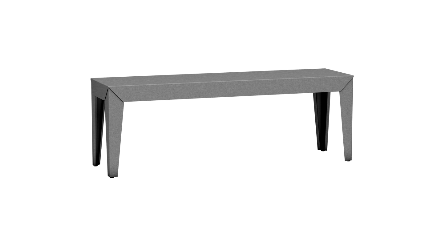 Banc rectangulaire en aluminium 130cm Zef - MATIERE GRISE - La Maison MilanaiseBrut Vernis Brillant 020Fuselés