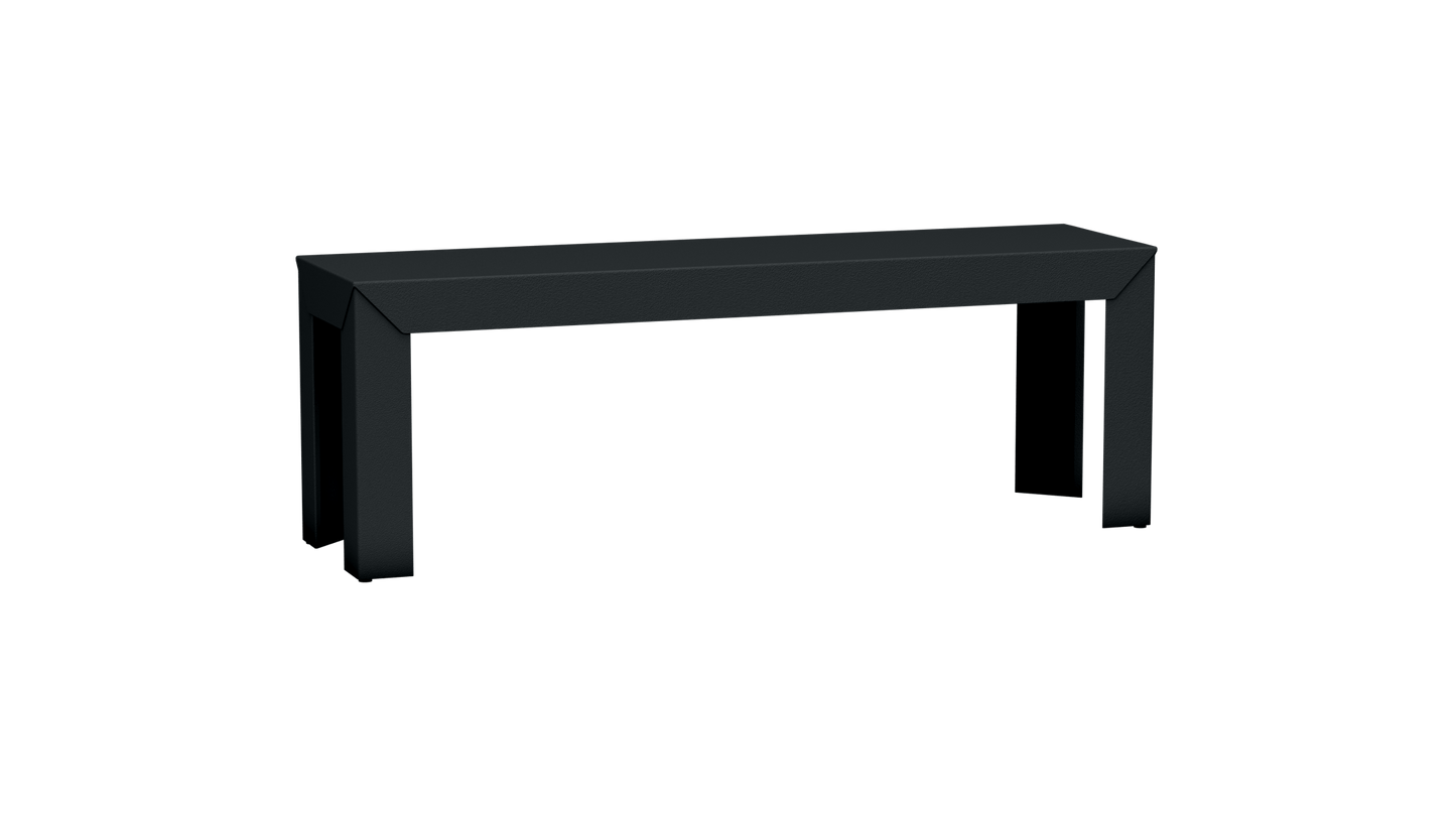 Banc rectangulaire en aluminium 130cm Zef - MATIERE GRISE - La Maison MilanaiseAnthracite 222Droits
