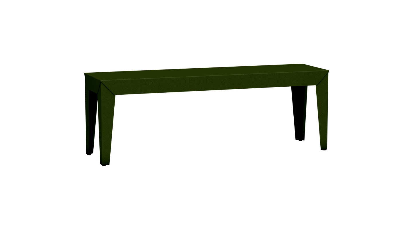 Banc rectangulaire en aluminium 130cm Zef - MATIERE GRISE - La Maison MilanaiseKaki 122Fuselés