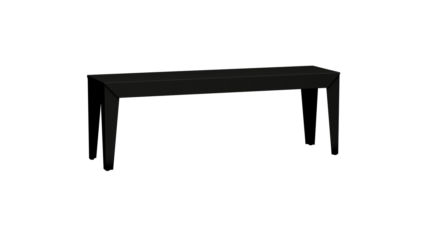 Banc rectangulaire en aluminium 130cm Zef - MATIERE GRISE - La Maison MilanaiseNoir mat 031Fuselés