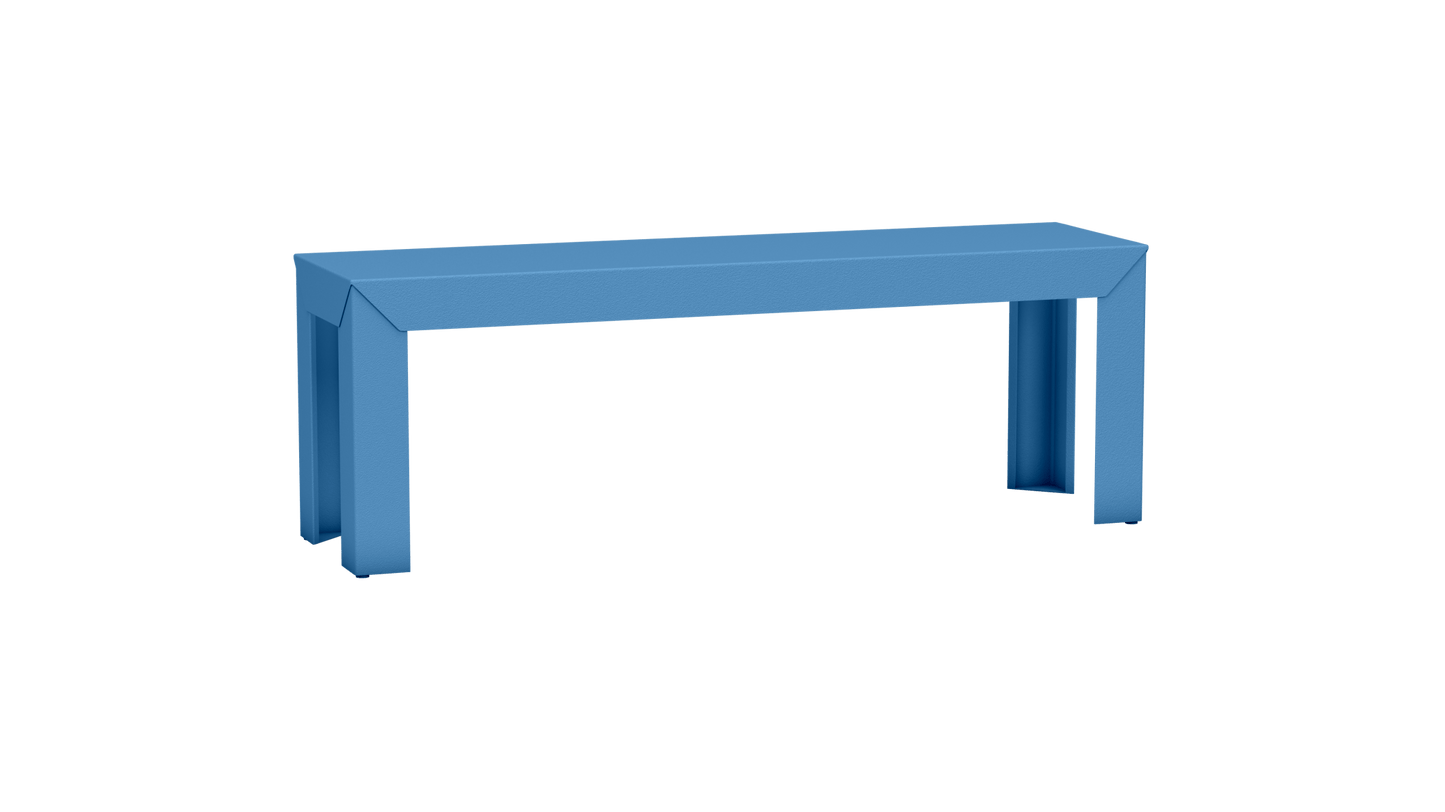 Banc rectangulaire en aluminium 130cm Zef - MATIERE GRISE - La Maison MilanaiseAzur 111Droits